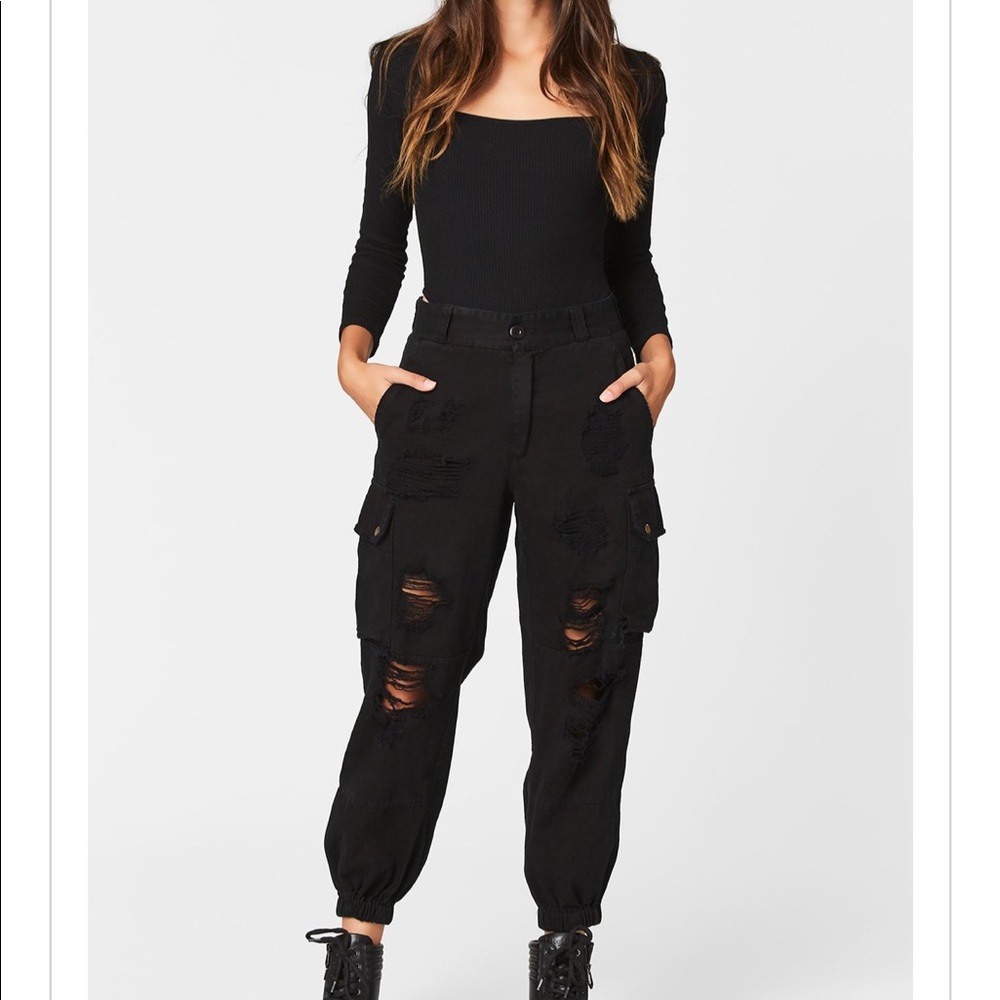 Brand new black baggy cargo pants from LF stores